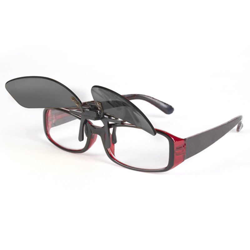 EasyClip EC655 Eyeglasses with Clip-on Sunglasses | Size 47