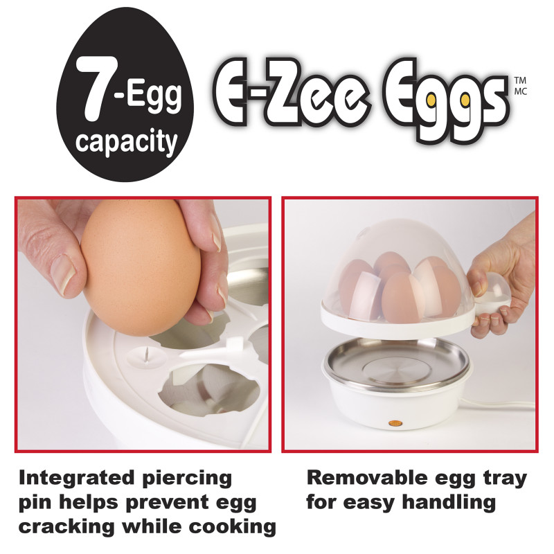 E-Zee Eggs 7 Egg Automatic Electric Egg Cooker
