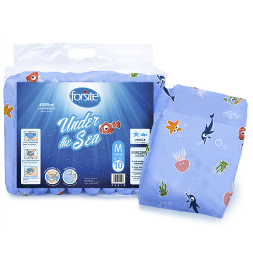Maximum Absorbency Incontinence Adult Briefs - Under The Sea Print