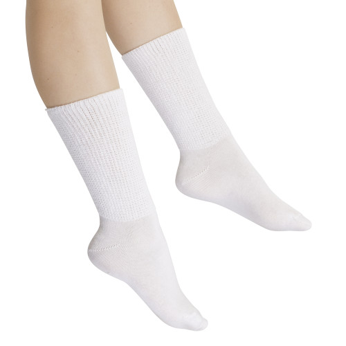 Full Freedom Diabetic Socks - White